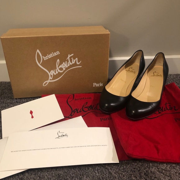 Christian Louboutin Black Simple Pump 70mm Size 37